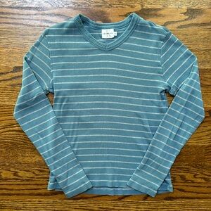 Calvin Klein striped ribbed long sleeve shirt